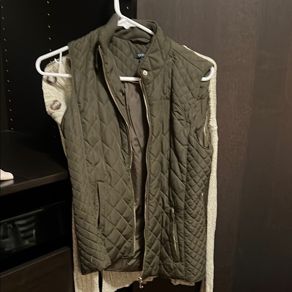 Olive Quilted Vest